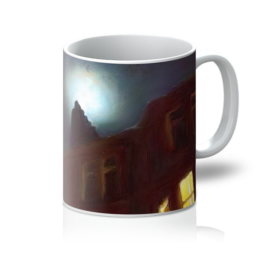 A Moonlit Tenement Mug | Scottish Art Gifts