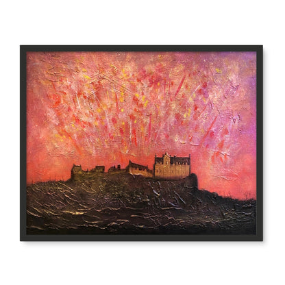 Edinburgh Castle Fireworks Framed Art Tile | Scottish Art Gifts