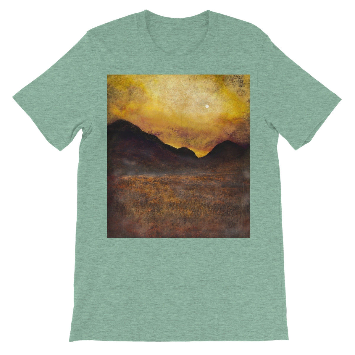 Glencoe Moonlight Unisex Short Sleeve T-Shirt | Scottish Art Gifts