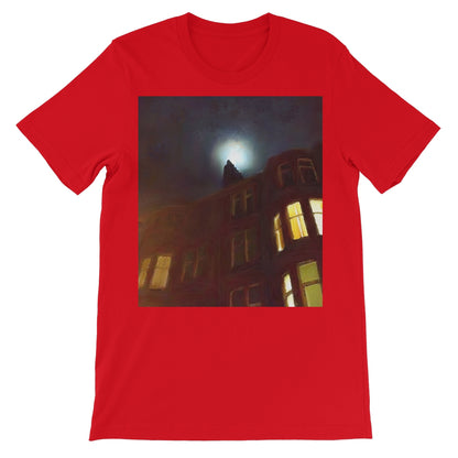 A Moonlit Tenement Unisex Short Sleeve T-Shirt | Scottish Art Gifts