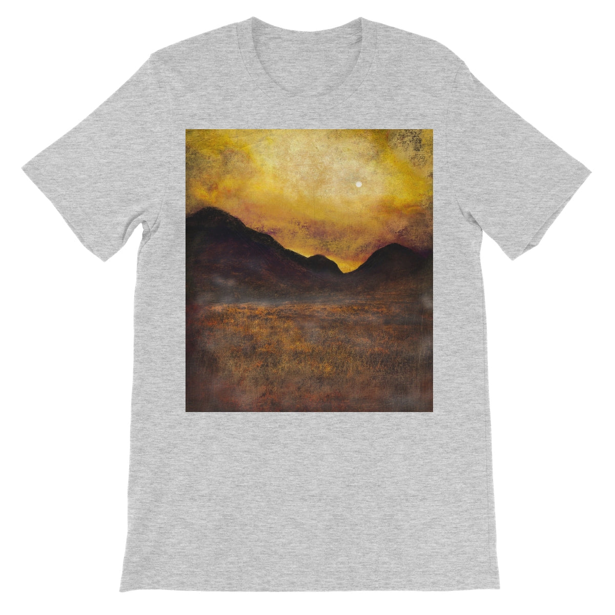 Glencoe Moonlight Unisex Short Sleeve T-Shirt | Scottish Art Gifts