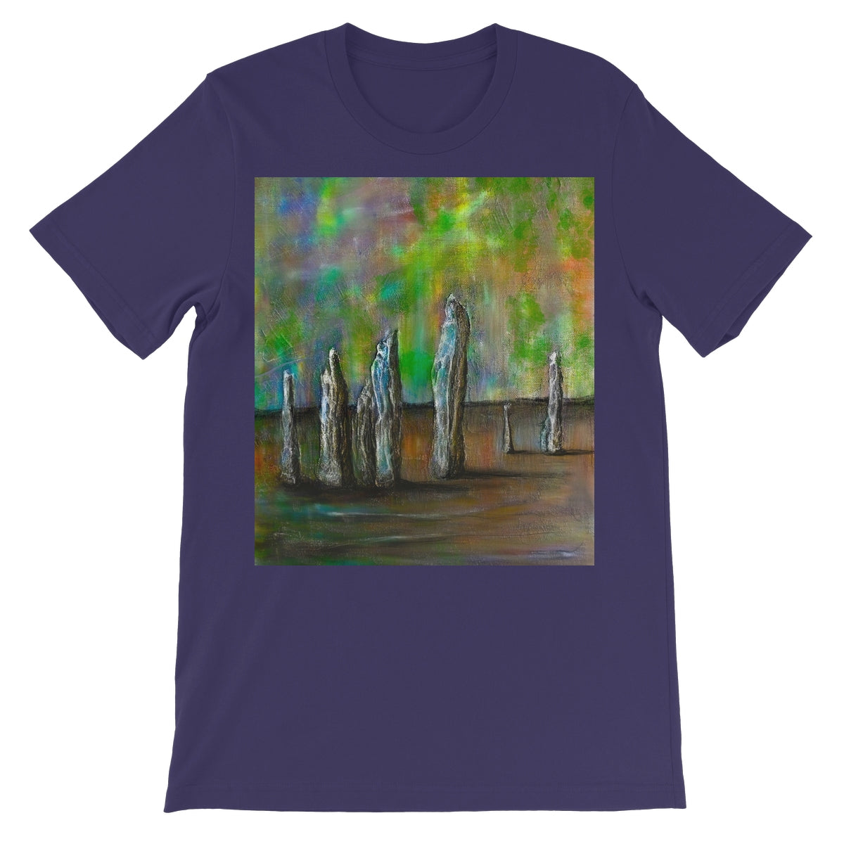 Callanish Northern Lights Lewis Unisex Short Sleeve T-Shirt | Scottish Art Gifts