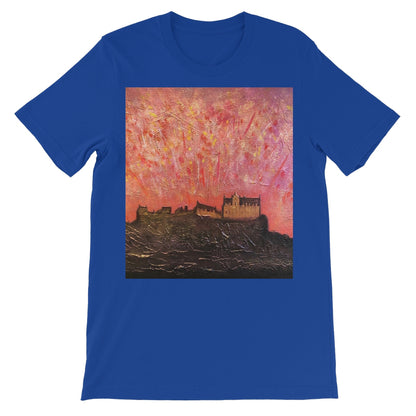 Edinburgh Castle Fireworks Unisex Short Sleeve T-Shirt | Scottish Art Gifts