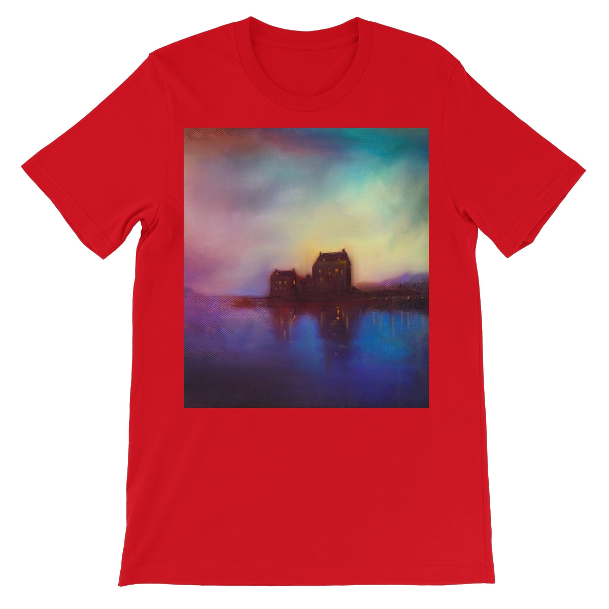 Eilean Donan Castle Sunset Unisex Short Sleeve T-Shirt | Scottish Art Gifts