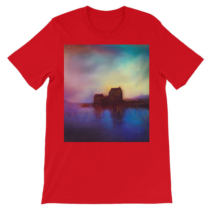 Eilean Donan Castle Sunset Unisex Short Sleeve T-Shirt | Scottish Art Gifts