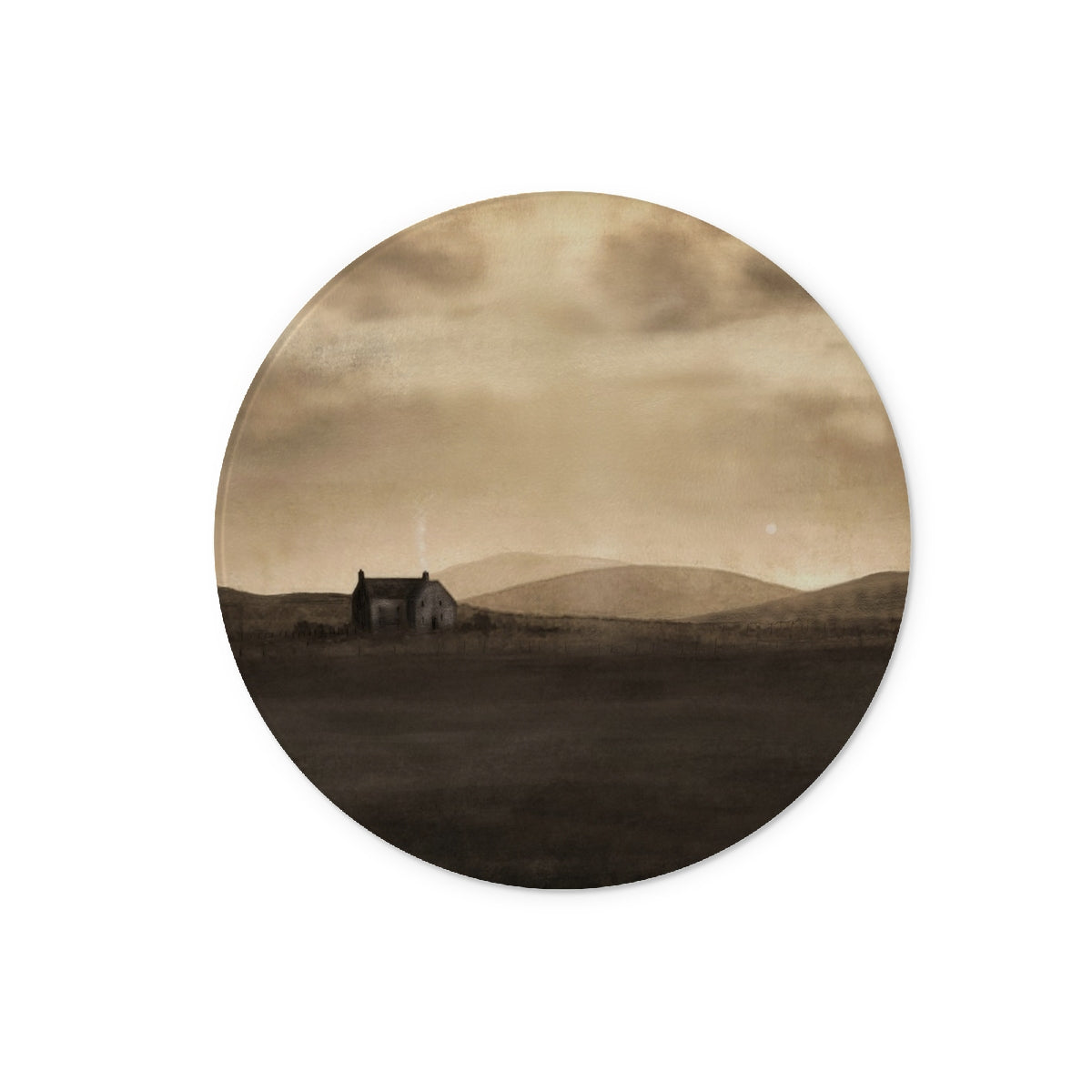 A Moonlit Croft Glass Chopping Board | Scottish Art Gifts
