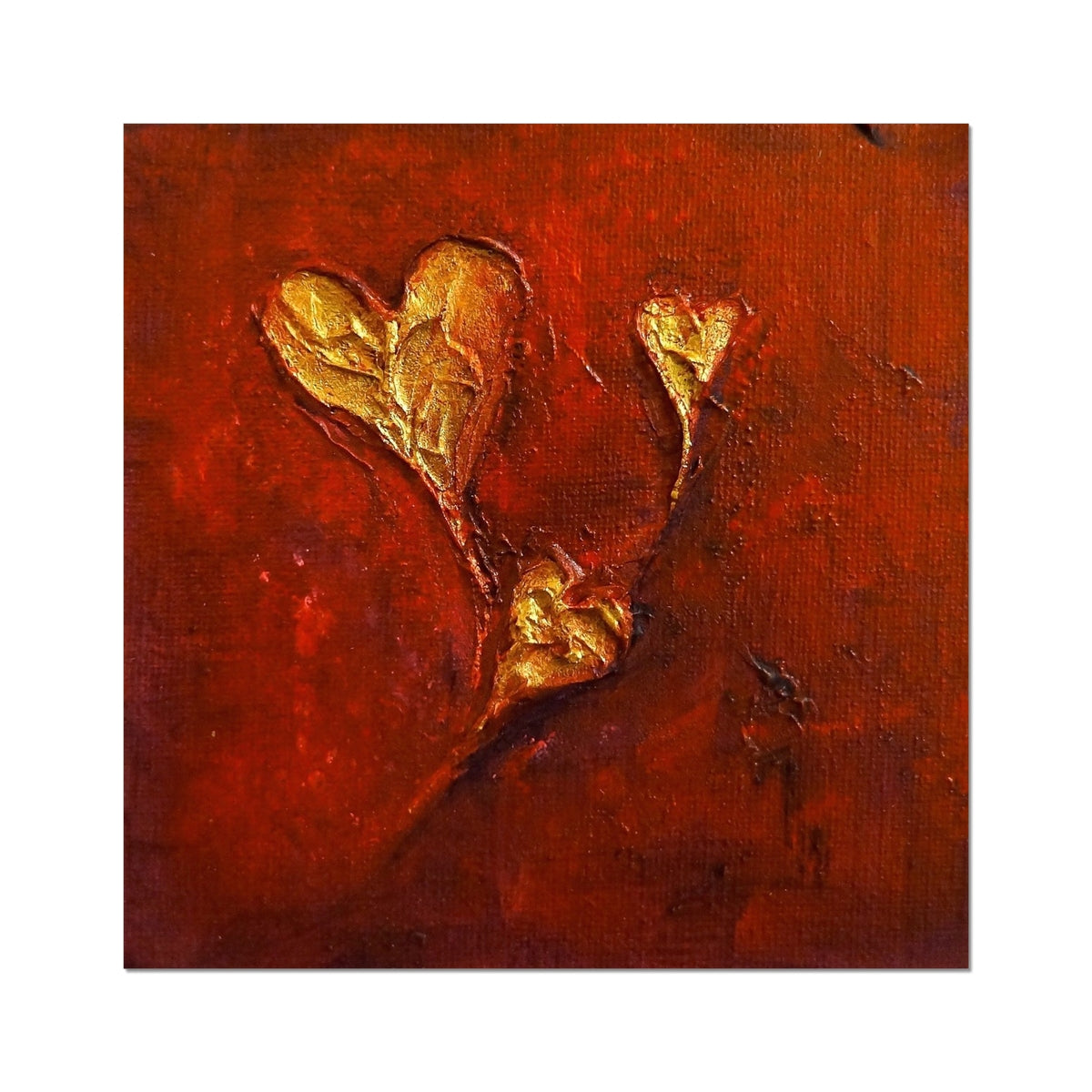 Hearts Abstract Painting | Fine Art Prints From Scotland-Unframed Prints-Abstract & Impressionistic Art Gallery-24"x24"-Paintings, Prints, Homeware, Art Gifts From Scotland By Scottish Artist Kevin Hunter