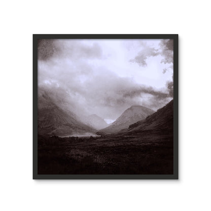 Glencoe Mist Framed Art Tile | Scottish Art Gifts