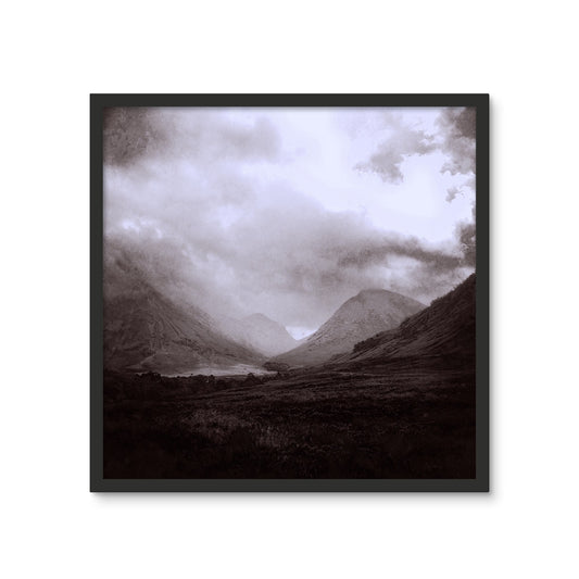 Glencoe Mist Framed Art Tile | Scottish Art Gifts