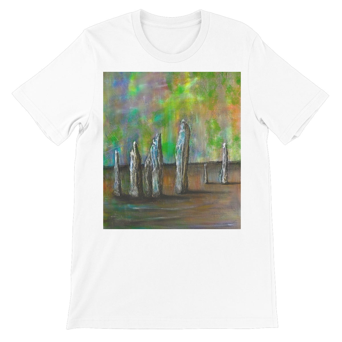 Callanish Northern Lights Lewis Unisex Short Sleeve T-Shirt | Scottish Art Gifts