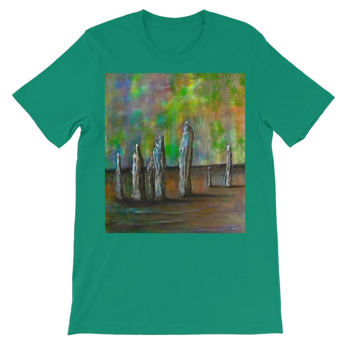 Callanish Northern Lights Lewis Unisex Short Sleeve T-Shirt | Scottish Art Gifts