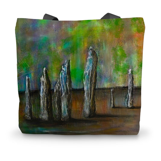 Callanish Northern Lights Lewis Canvas Tote Bag | Scottish Art Gifts