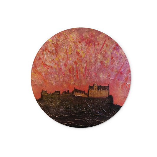 Edinburgh Castle Fireworks Glass Chopping Board | Scottish Art Gifts