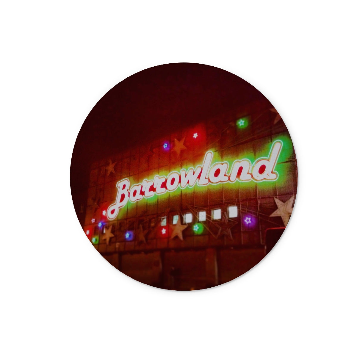 A Neon Glasgow Barrowlands Glass Chopping Board | Scottish Art Gifts