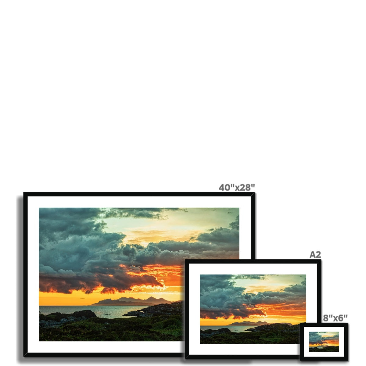 Sunset Over Skye From Ardtoe Scottish Landscape Photography | Framed & Mounted Print