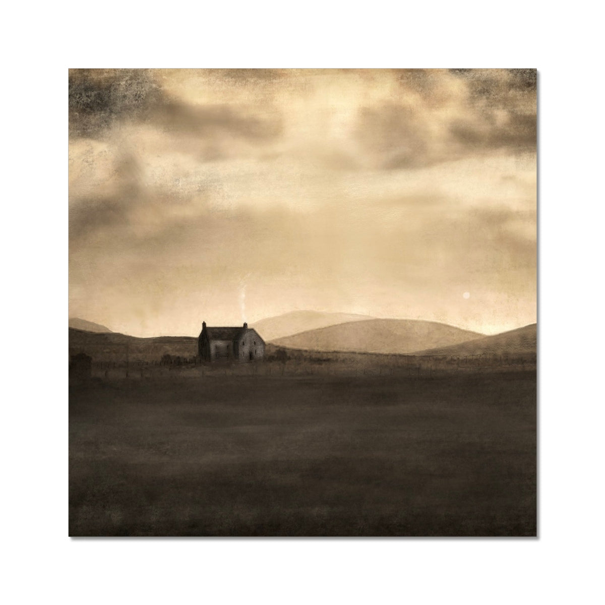 A Moonlit Croft C-Type Print | Scottish Art Gifts