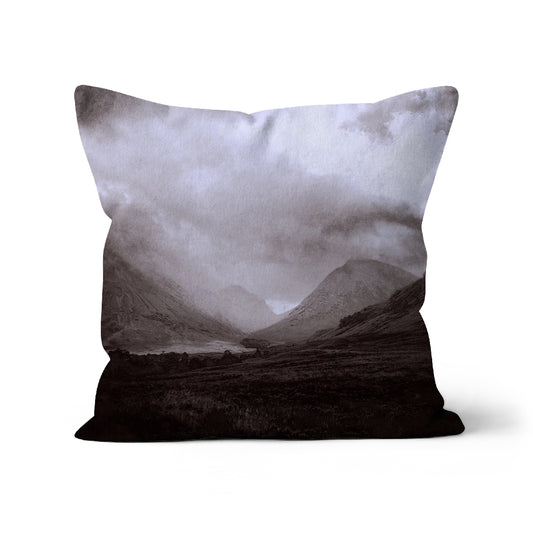 Glencoe Mist Cushion | Scottish Art Gifts