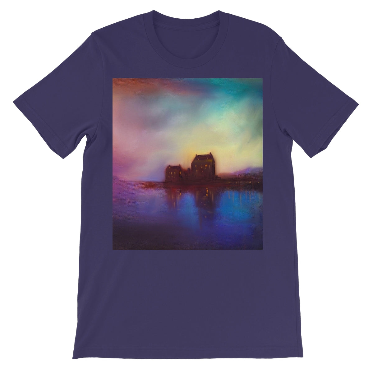 Eilean Donan Castle Sunset Unisex Short Sleeve T-Shirt | Scottish Art Gifts