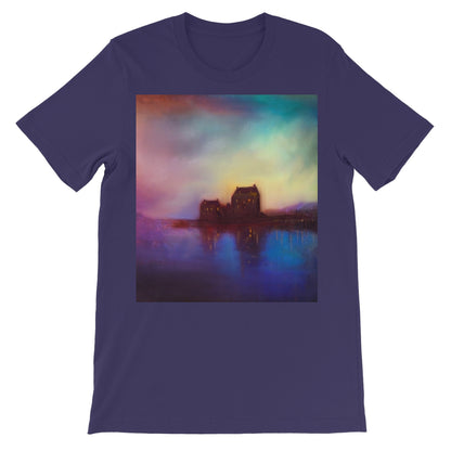 Eilean Donan Castle Sunset Unisex Short Sleeve T-Shirt | Scottish Art Gifts