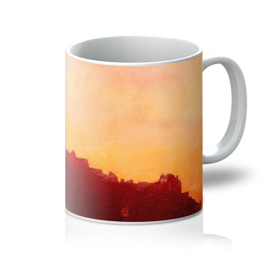 Edinburgh Castle Sunset Mug | Scottish Art Gifts