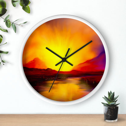 Reloj de pared con puesta de sol en Skye | Regalos de arte escocés