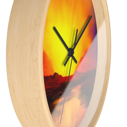 Reloj de pared con puesta de sol en Skye | Regalos de arte escocés