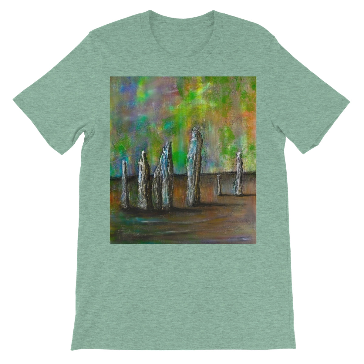 Callanish Northern Lights Lewis Unisex Short Sleeve T-Shirt | Scottish Art Gifts