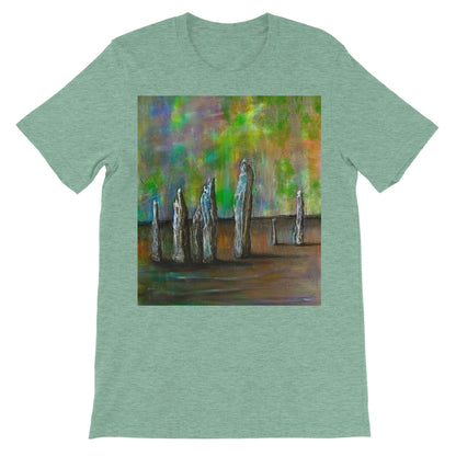 Callanish Northern Lights Lewis Unisex Short Sleeve T-Shirt | Scottish Art Gifts