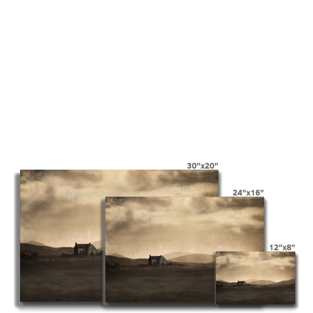 A Moonlit Croft Eco Canvas | Scottish Art Gifts