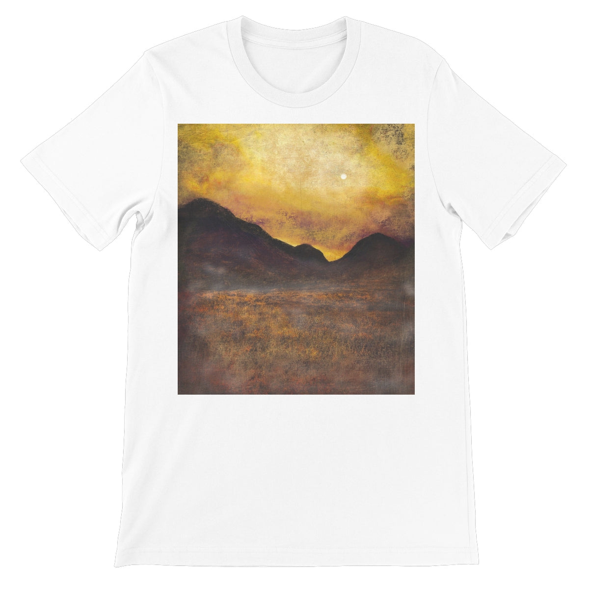 Glencoe Moonlight Unisex Short Sleeve T-Shirt | Scottish Art Gifts