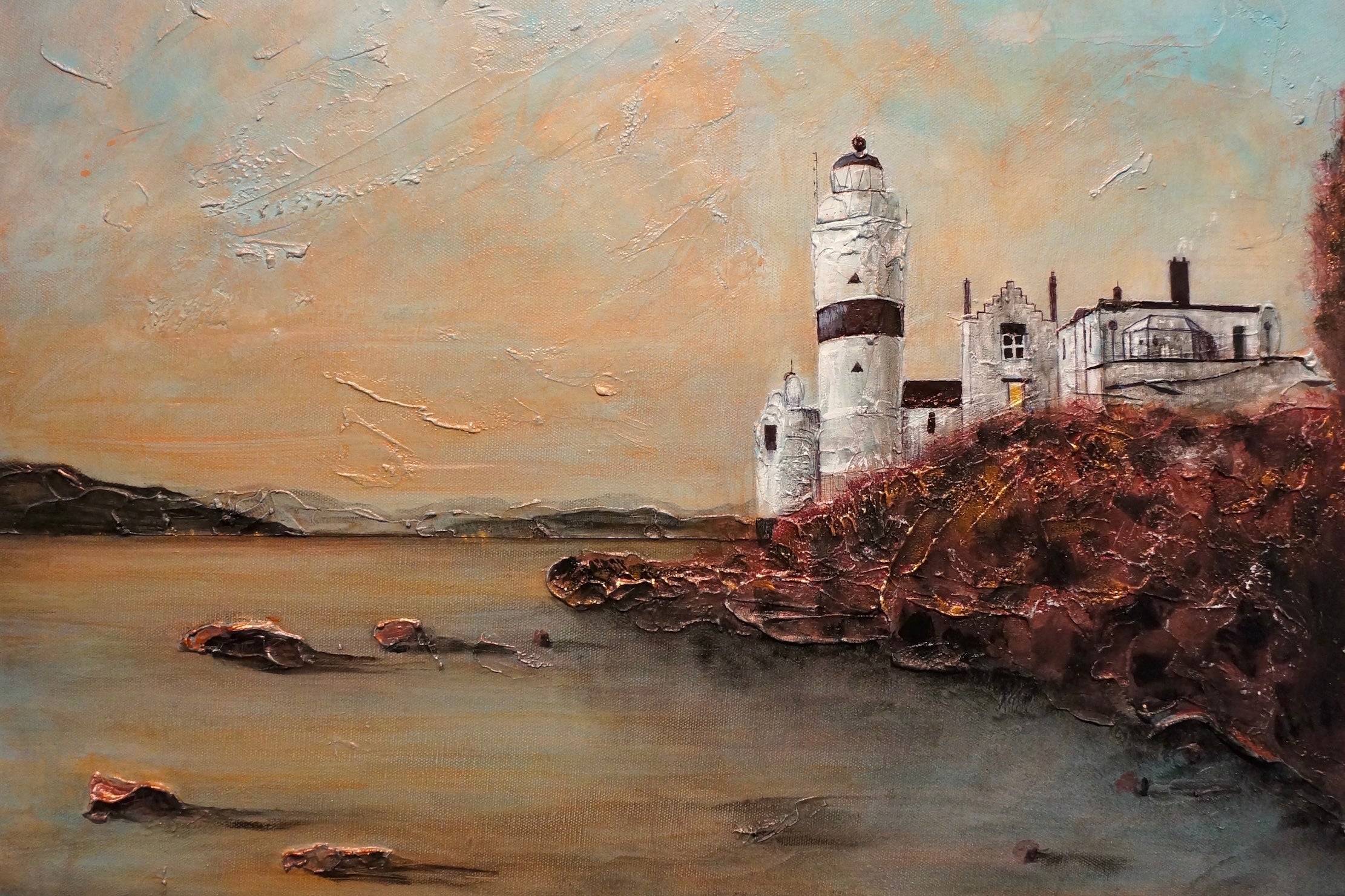 Cloch Lighthouse Dawn Statement Interior Wall Art Canvas