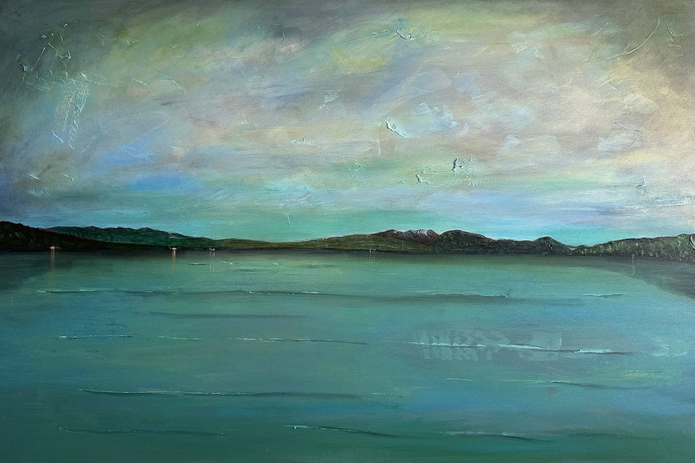 An Emerald Loch Lomond Statement Interior Wall Art Canvas