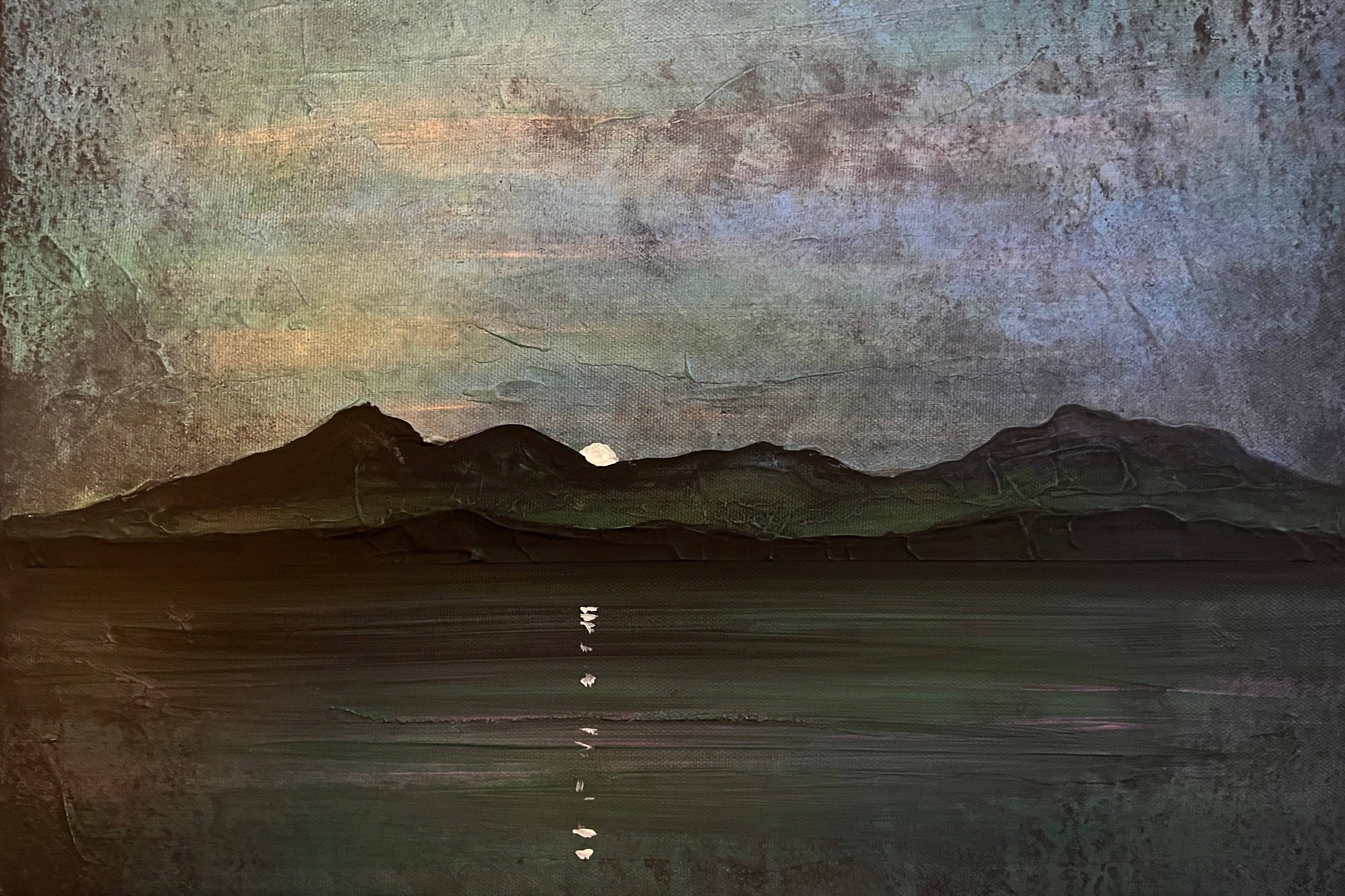 Sleeping Warrior Arran Moonlight Statement Interior Wall Art Canvas