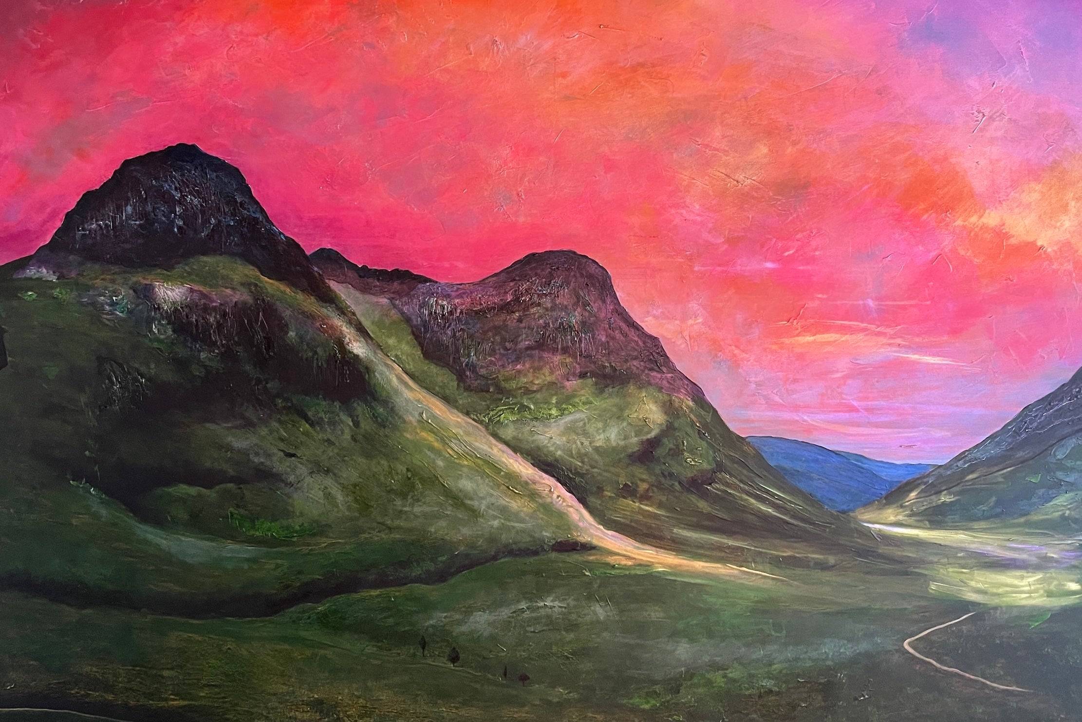 Into The Glencoe Dusk Statement Interior Wall Art Canvas