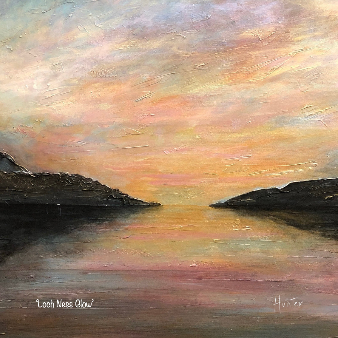 Loch Ness Glow | Scottish Art Gifts | Coaster-Scottish Lochs &amp; Mountains Art Gallery