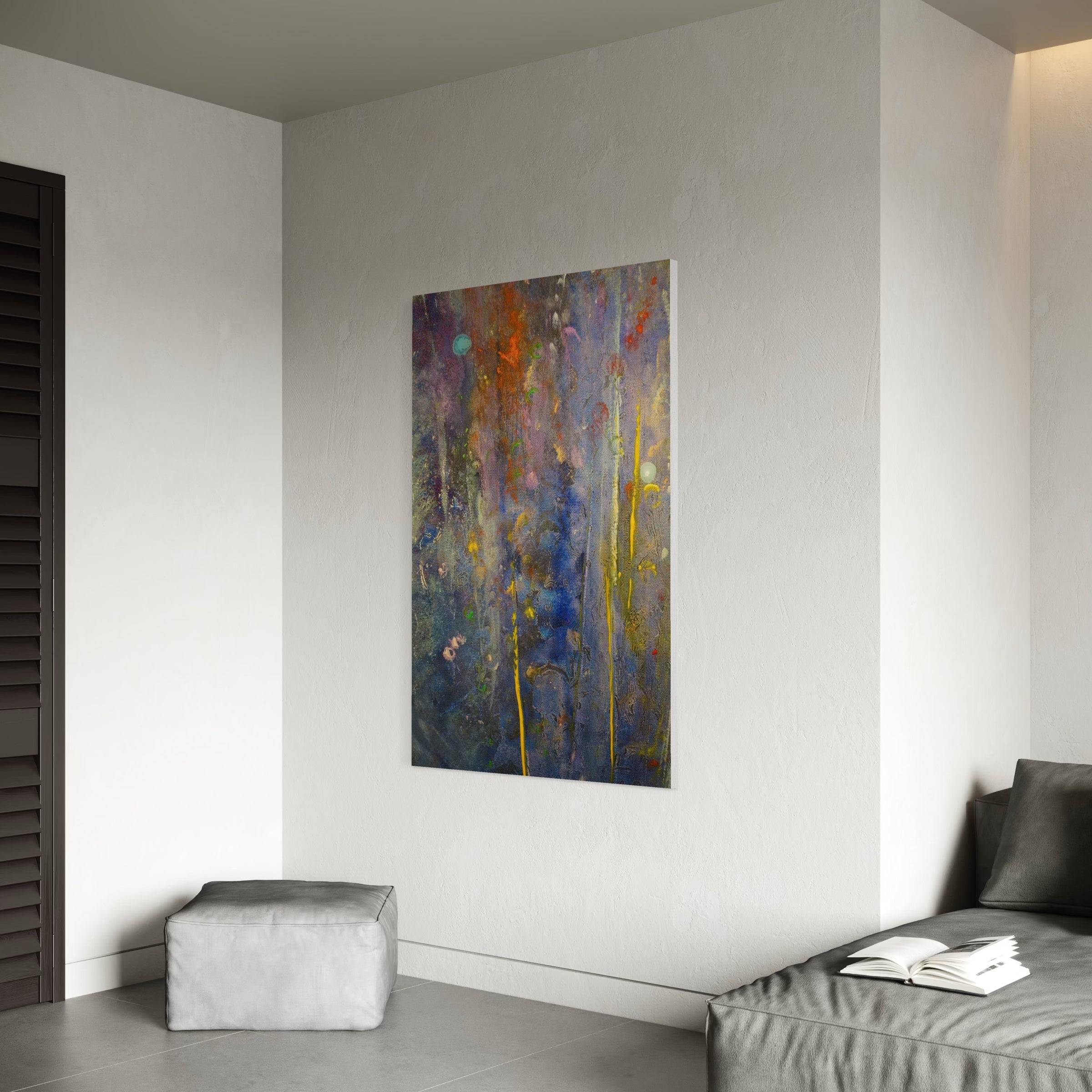 Cairngorms Waterfall Abstract Statement Interior Wall Art Canvas