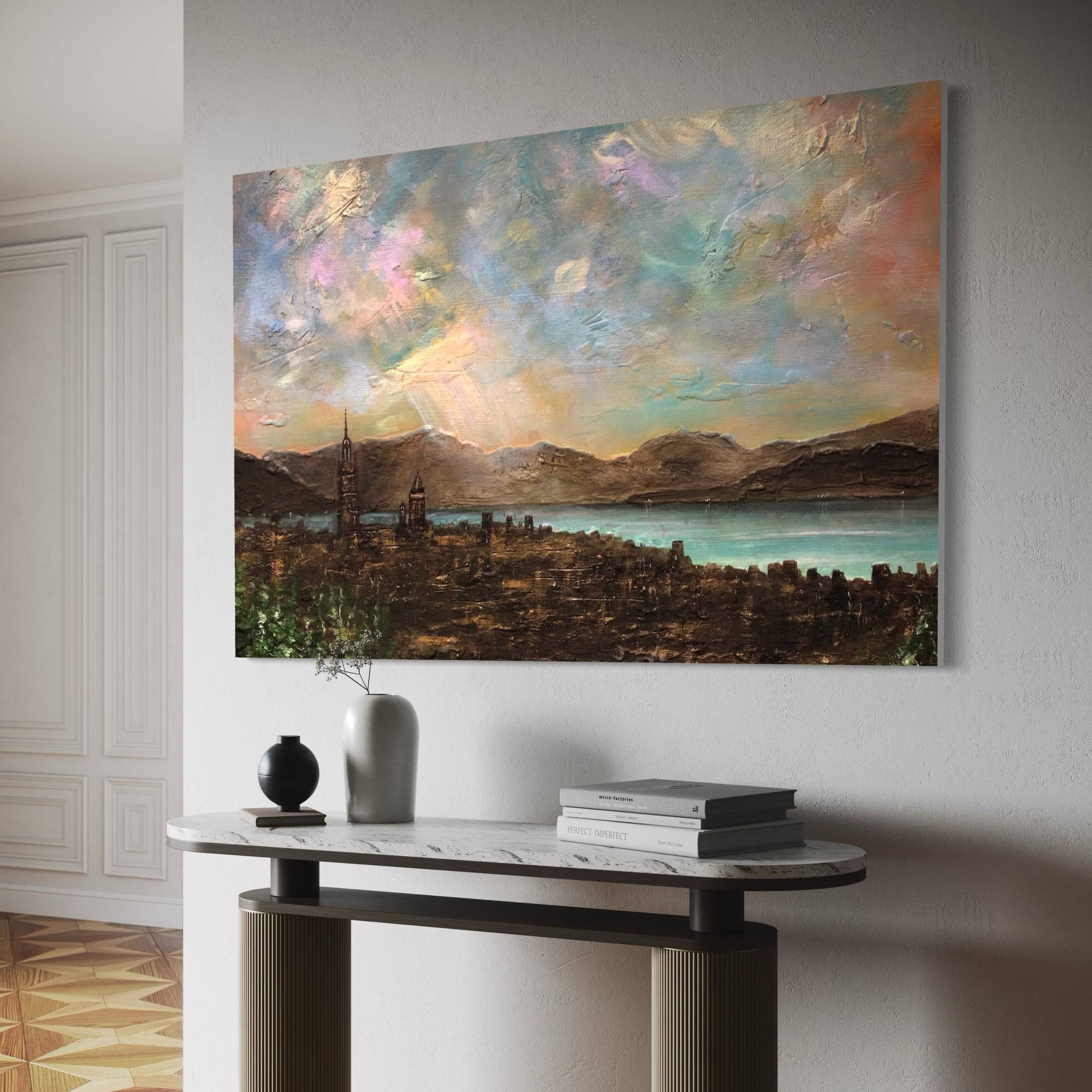 Angels Fingers Over Greenock Statement Interior Wall Art Canvas