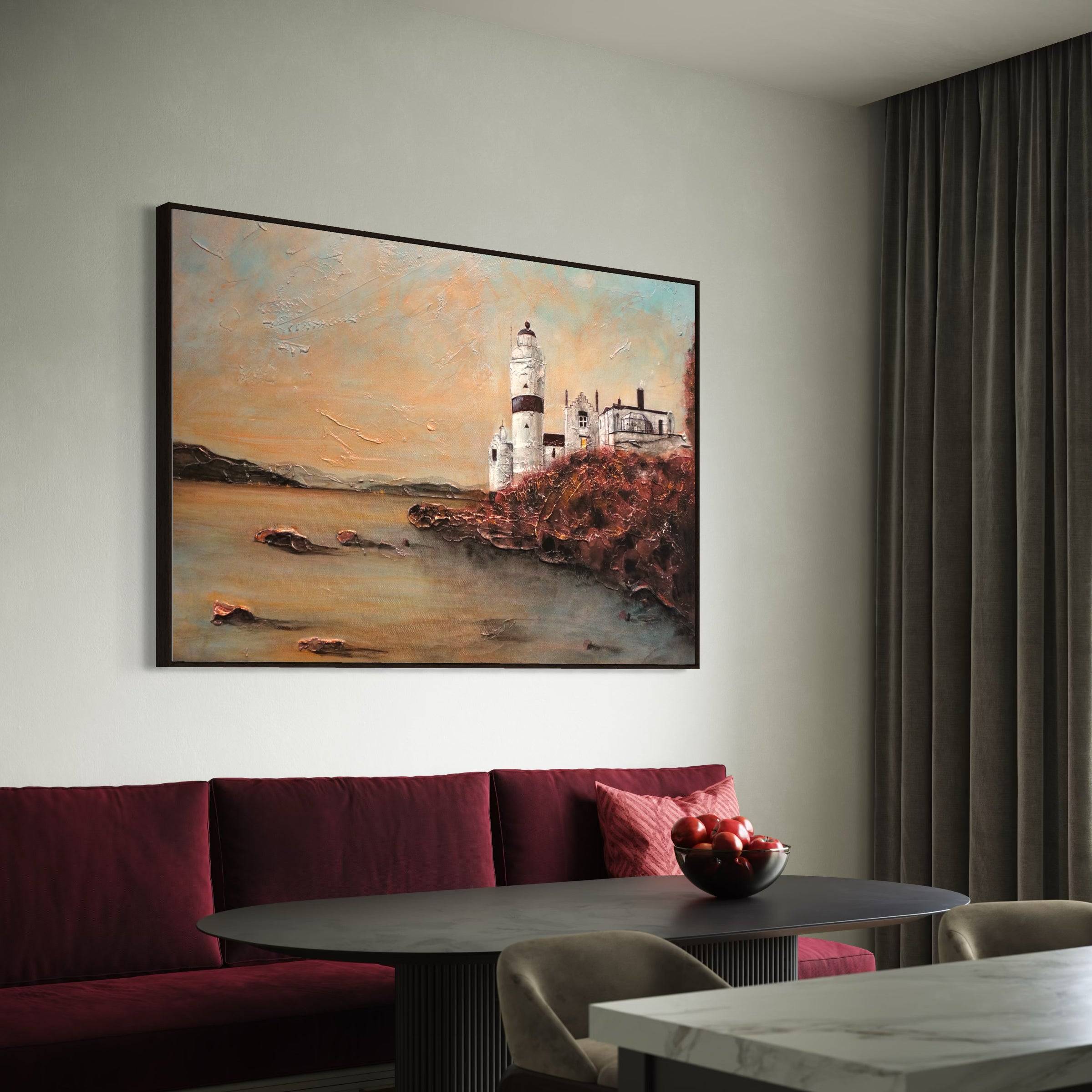 Cloch Lighthouse Dawn Statement Interior Wall Art Canvas
