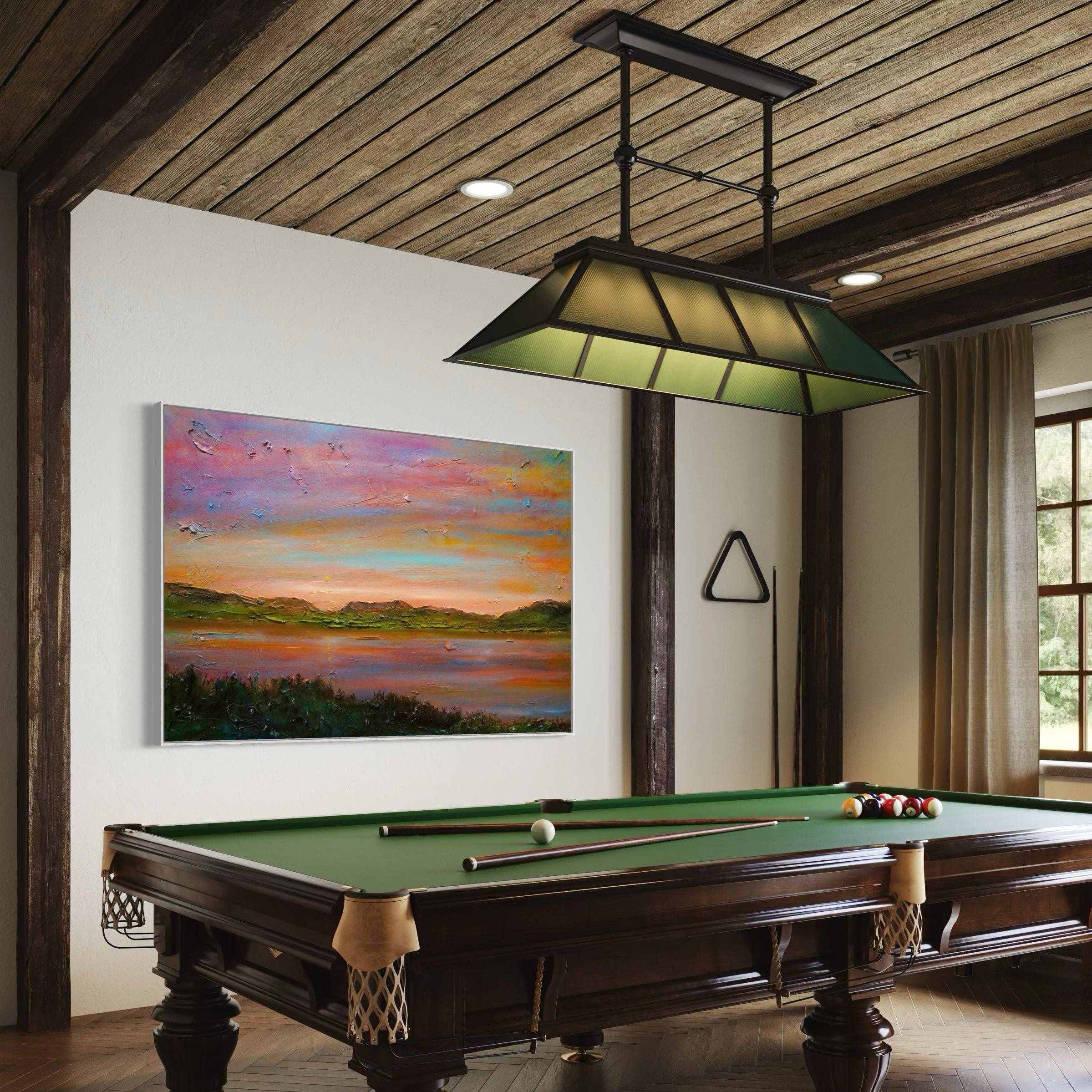Gourock Golf Club Sunset Statement Interior Wall Art Canvas