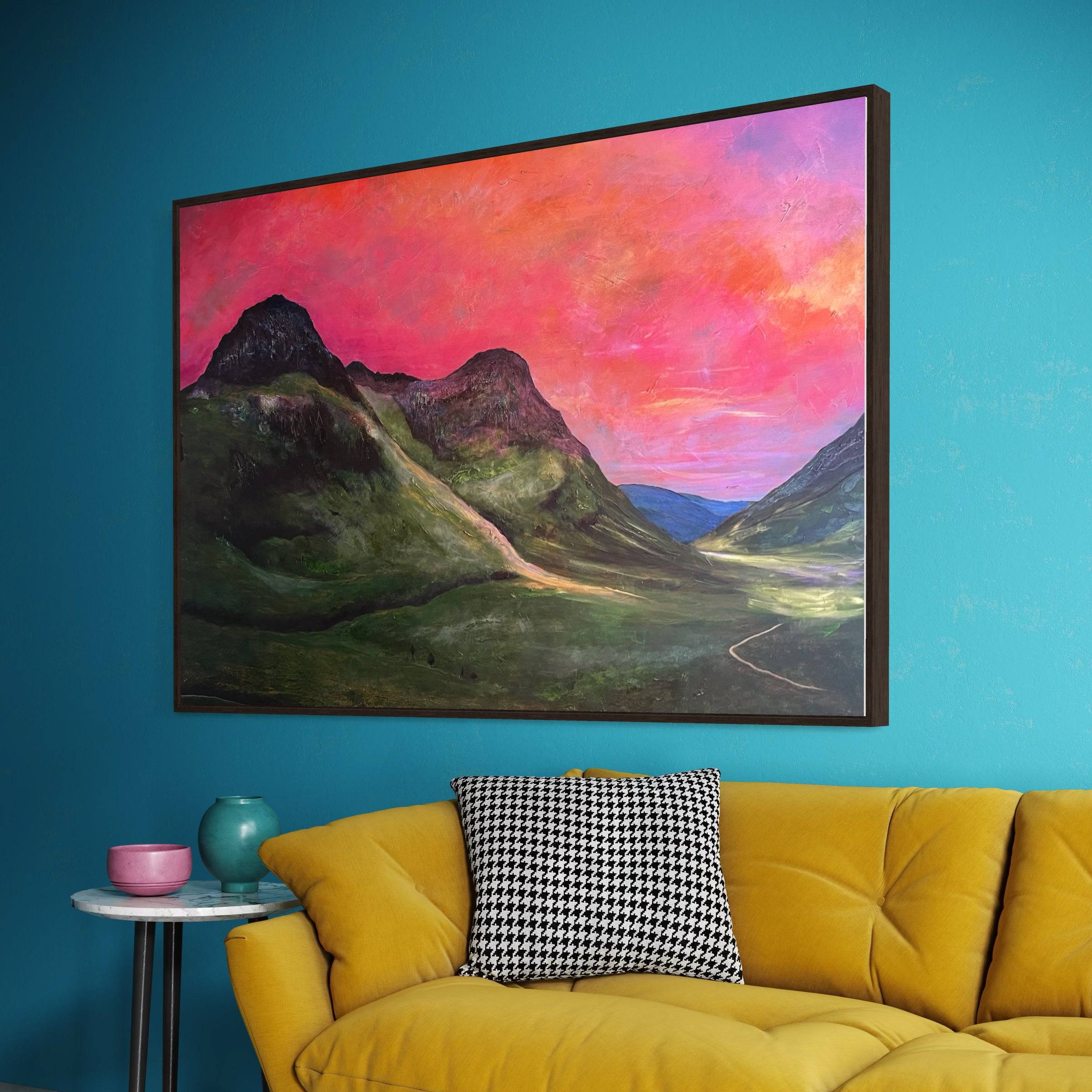 Into The Glencoe Dusk Statement Interior Wall Art Canvas