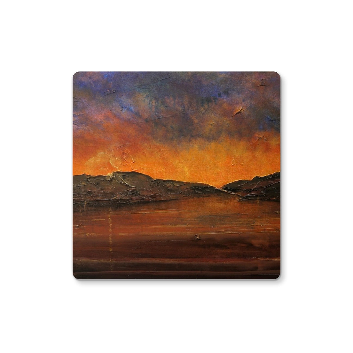 A Brooding Clyde Dusk | Scottish Art Gifts | Coaster from my River Clyde Art Gallery Art Gallery Collection