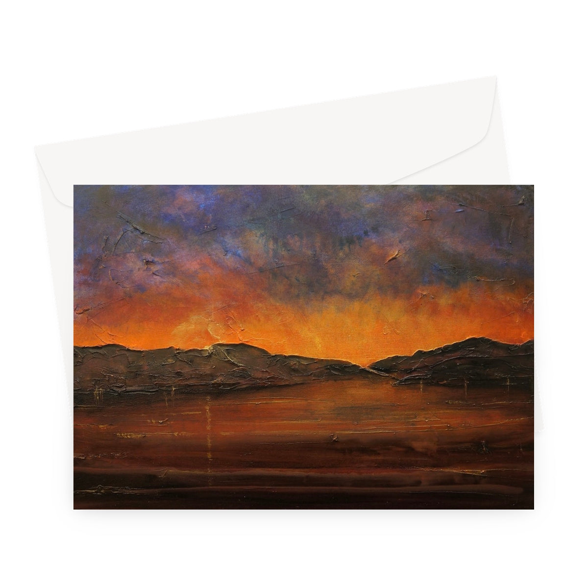 A Brooding Clyde Dusk Scottish Art Gifts Greeting Card from my River Clyde Art Gallery Art Gallery Collection