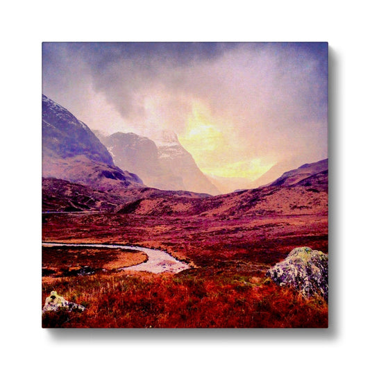 A Brooding Glencoe Eco Art Canvas Print | Scottish Art Gifts