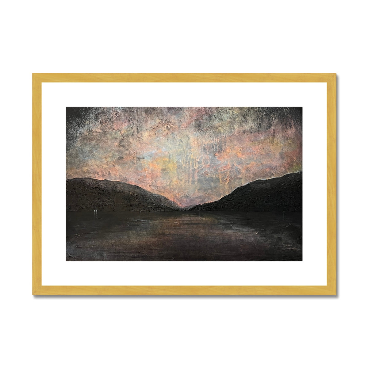 A Brooding Loch Lomond Painting | Antique Framed & Mounted Prints From Scotland