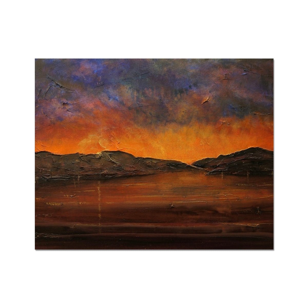 A Brooding River Clyde Dusk Painting | Artist Proof Collector Prints From Scotland