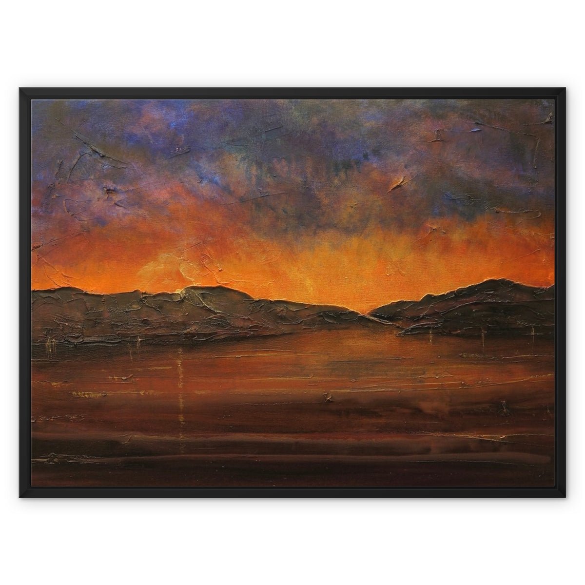 A Brooding River Clyde Dusk Painting | Framed Canvas Prints From Scotland