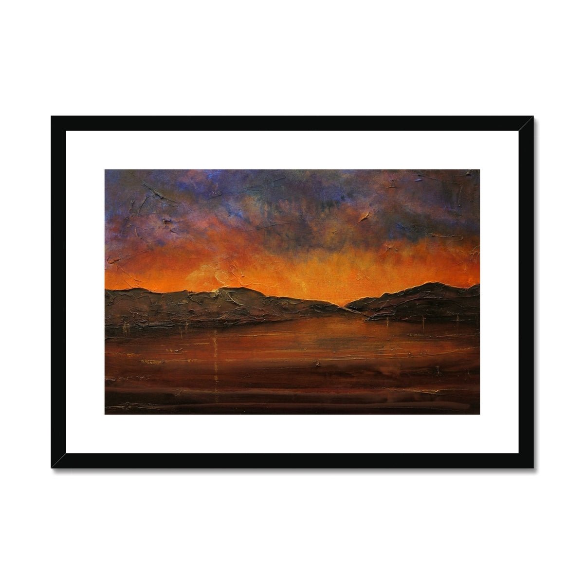 A Brooding River Clyde Dusk Painting | Framed & Mounted Prints From Scotland