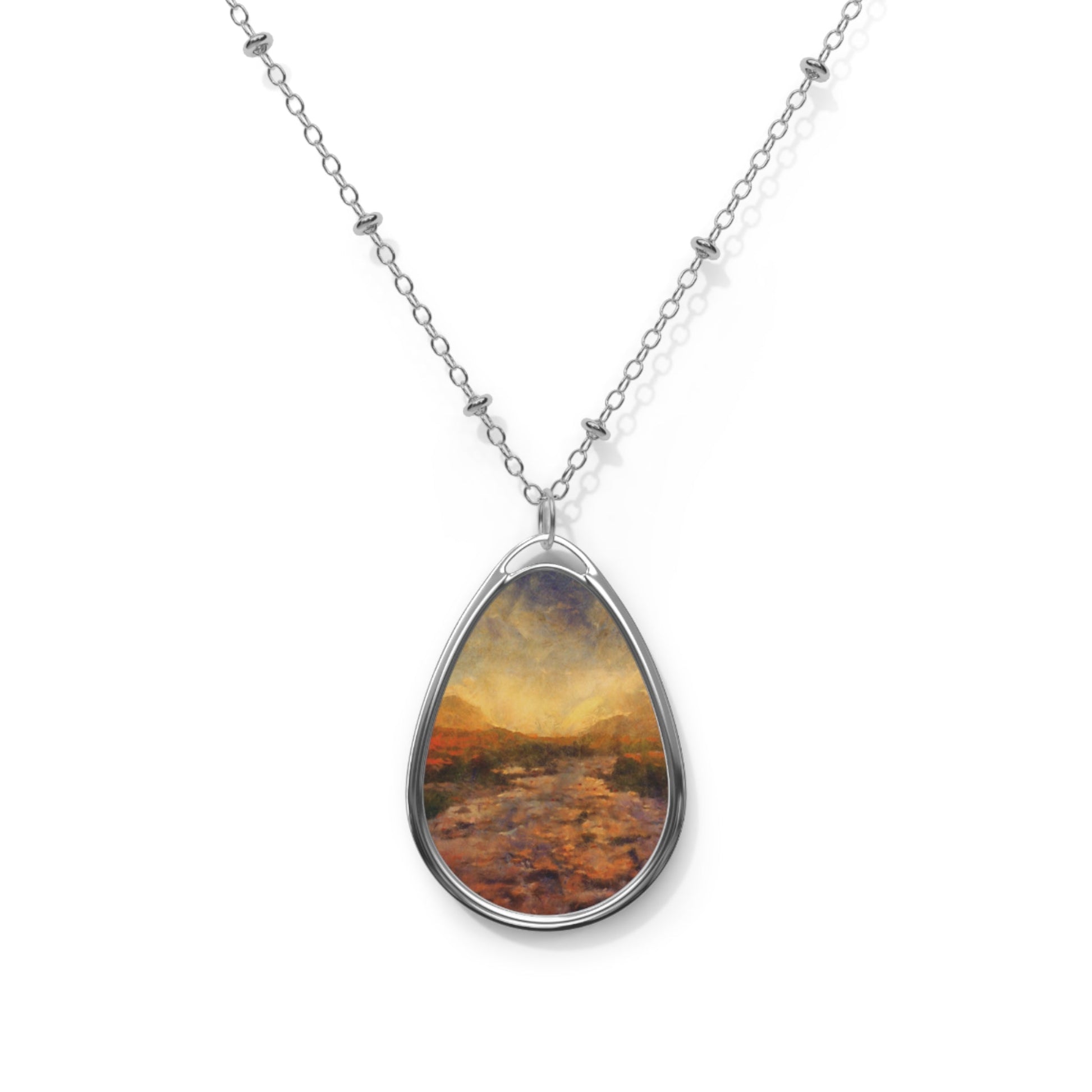 A Brooding Sligachan Skye Art Necklace | Scottish Art Gifts