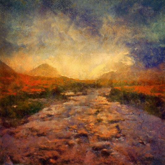 A Brooding Sligachan Skye Wooden Art Block