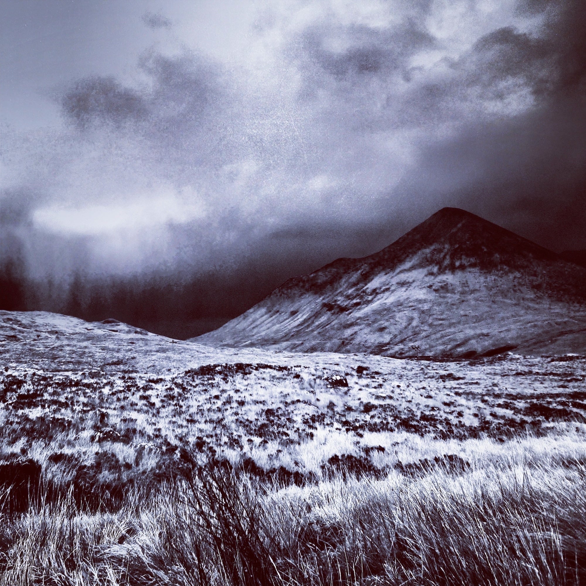 A Brooding Sligachan Skye Wooden Art Block from my Skye Art Gallery Art Gallery Collection